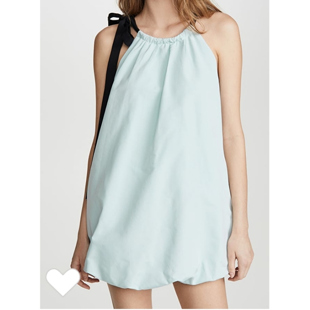 Staud Olive dress in seafood blue